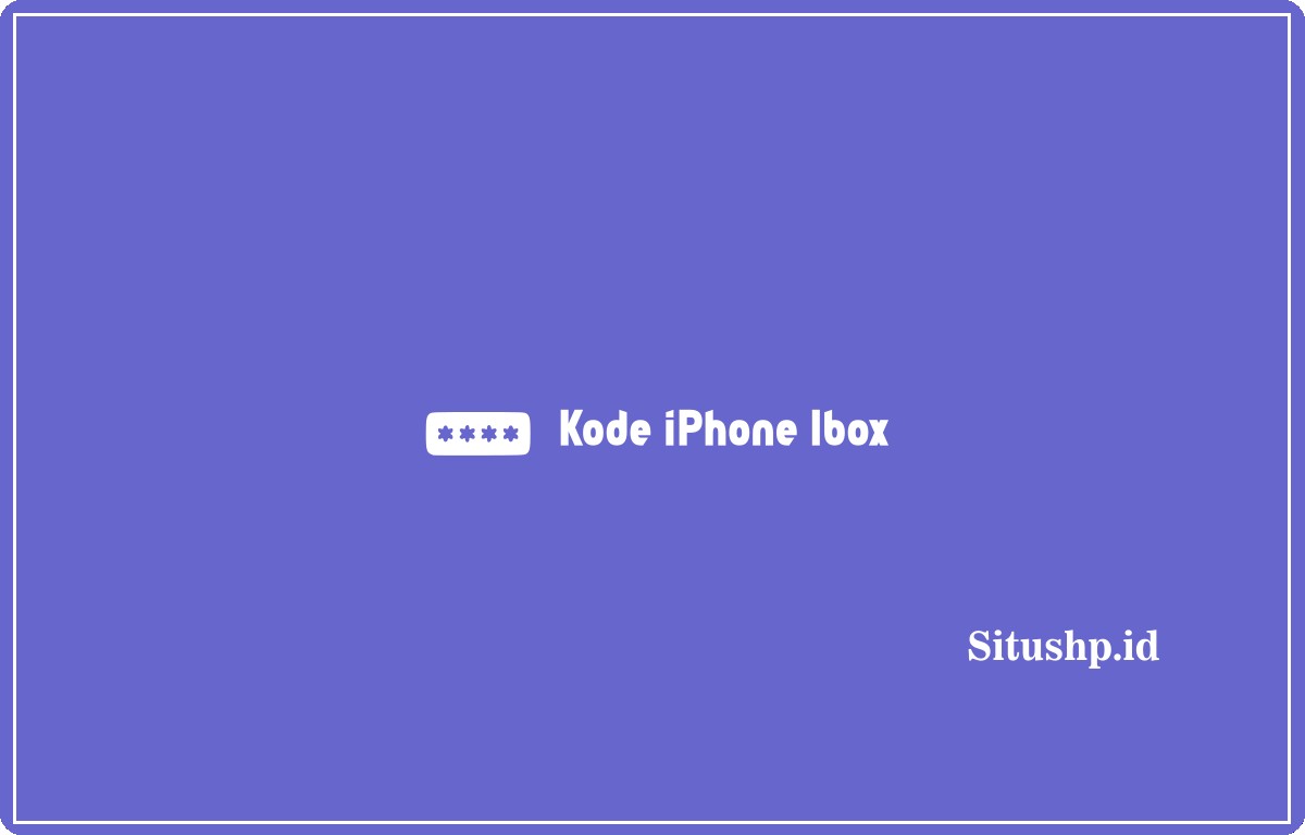 kode iPhone iBox